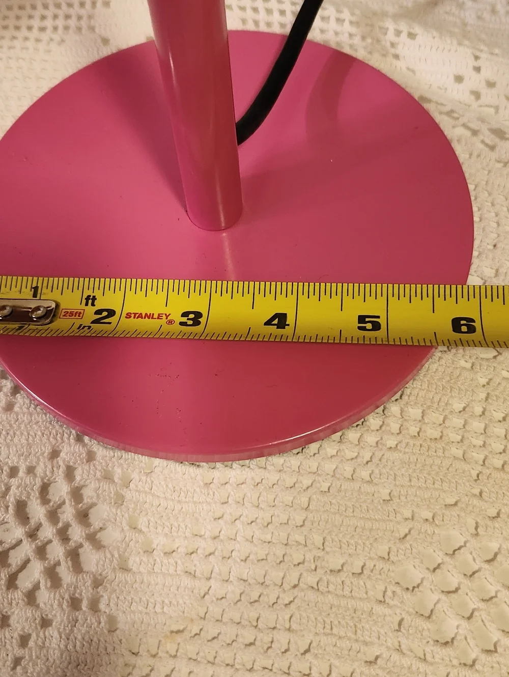 Pair Of Tallvik IKEA Pink Metal Lamps Anne Nilsson 24in Tall